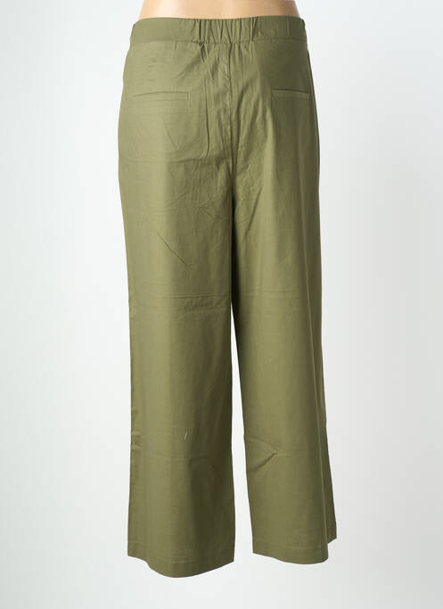 Pantalon drept talie elastică verde MORE & MORE femme