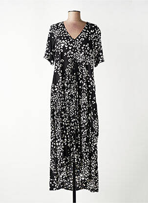 Rochie lungă mâneci scurte mâneci scurte negru ORIENTIQUE NATURALLY femeie
