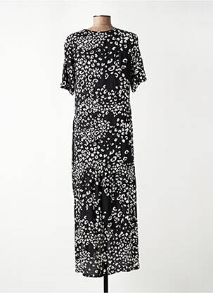Rochie lungă mâneci scurte mâneci scurte negru ORIENTIQUE NATURALLY femeie