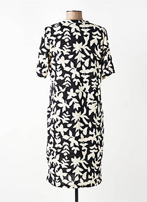 Rochie midi imprimeu fantezie mâneci scurte negru GARCIA femeie