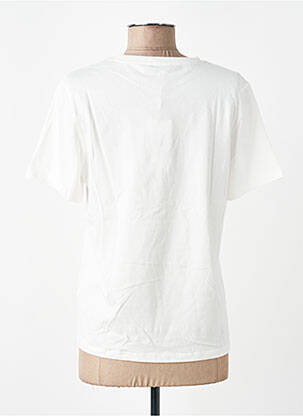 Tricou serigrafie flockată mâneci scurte alb GARCIA femeie