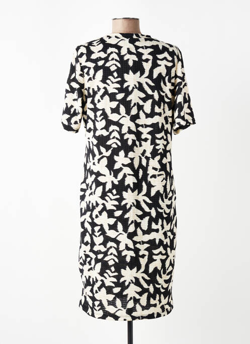 Rochie midi imprimeu fantezie mâneci scurte negru GARCIA femme