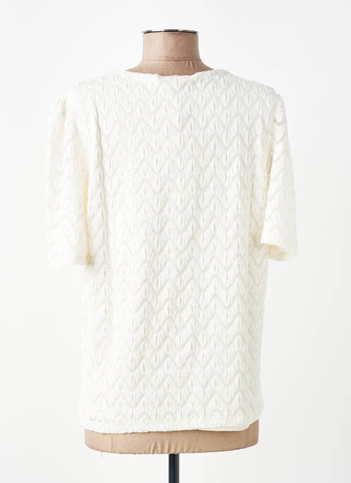 Top elasticitate mâneci scurte alb GARCIA femme