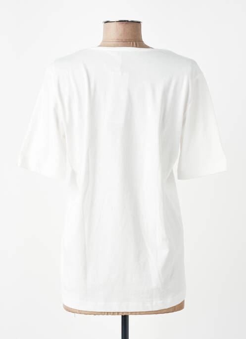 Tricou serigrafie flockată mâneci scurte alb SUZA femme