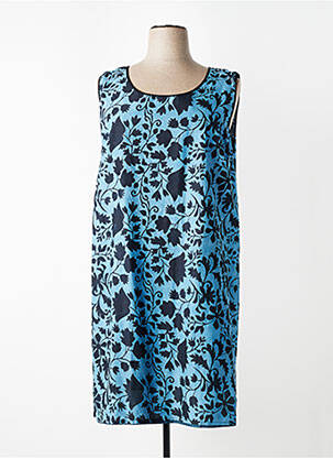 Rochie midi imprimeu fantezie fără mâneci albastru ORIENTIQUE NATURALLY femme