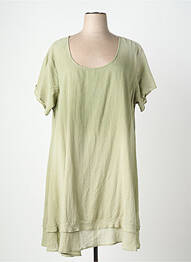 Rochie midi mâneci scurte mâneci scurte verde ORIENTIQUE NATURALLY femeie