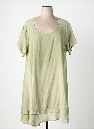 Rochie midi mâneci scurte mâneci scurte verde ORIENTIQUE NATURALLY femme