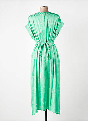 Rochie lungă mâneci scurte mâneci scurte verde SUNCOO femeie