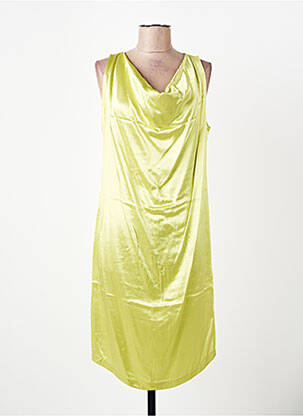 Rochie midi croială fluidă fără mâneci verde PAOLA TIENFORTI femeie