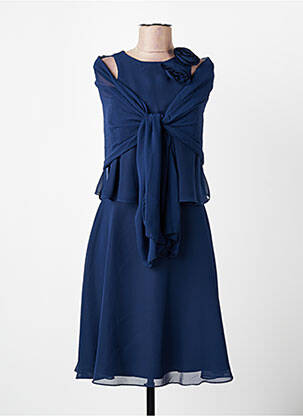 Rochie midi croială fluidă fără mâneci albastru FASHION NEW YORK femeie