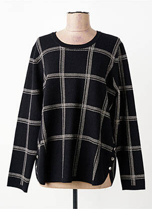 Pulover elasticitate mâneci lungi negru BRANDTEX bărbat