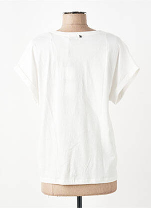 Tricou croială dreaptă mâneci scurte bej SUNCOO femeie