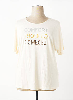 Tricou serigrafie mâneci scurte bej GERRY WEBER femeie