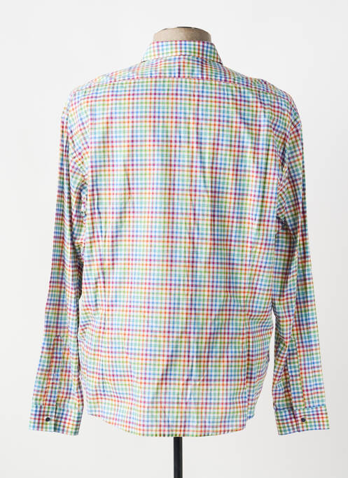 Cămașă cu mâneci lungi imprimeu scoțian verde BRUNO SAINT HILAIRE homme