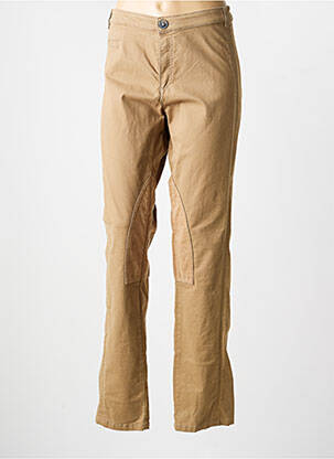 Pantalon chino elasticitate mărime normală maro BRUNO SAINT HILAIRE femeie