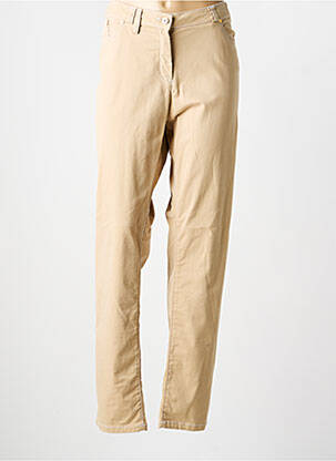 Pantalon slim țesătură poplin mărime normală bej ANANKE femeie