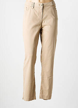 Pantalon slim țesătură poplin mărime normală bej ANANKE femeie