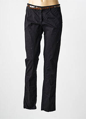 Pantalon chino țesătură poplin mărime normală negru VOODOO femeie