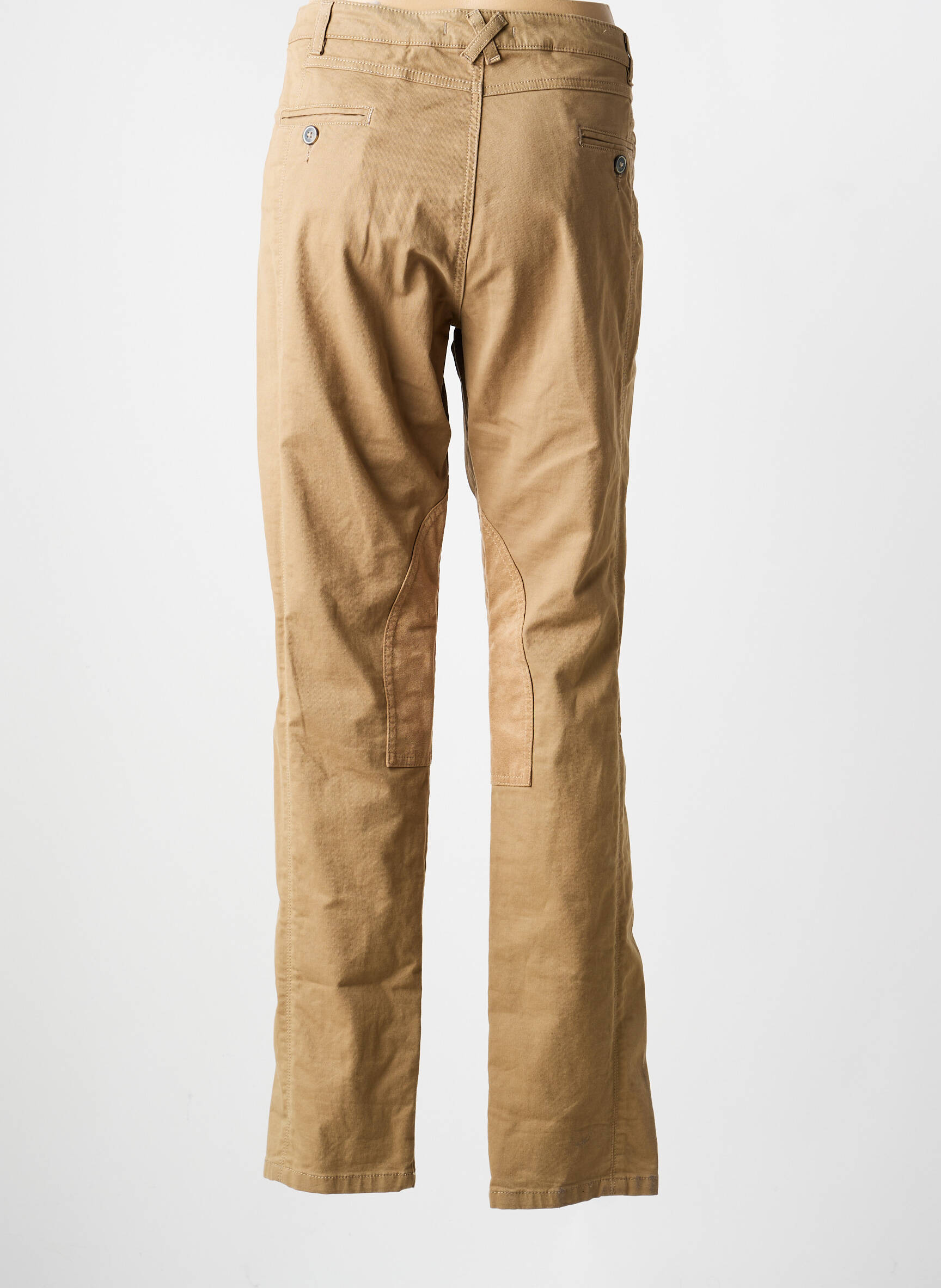Pantalon chino țesătură poplin mărime normală maro BRUNO SAINT HILAIRE femeie