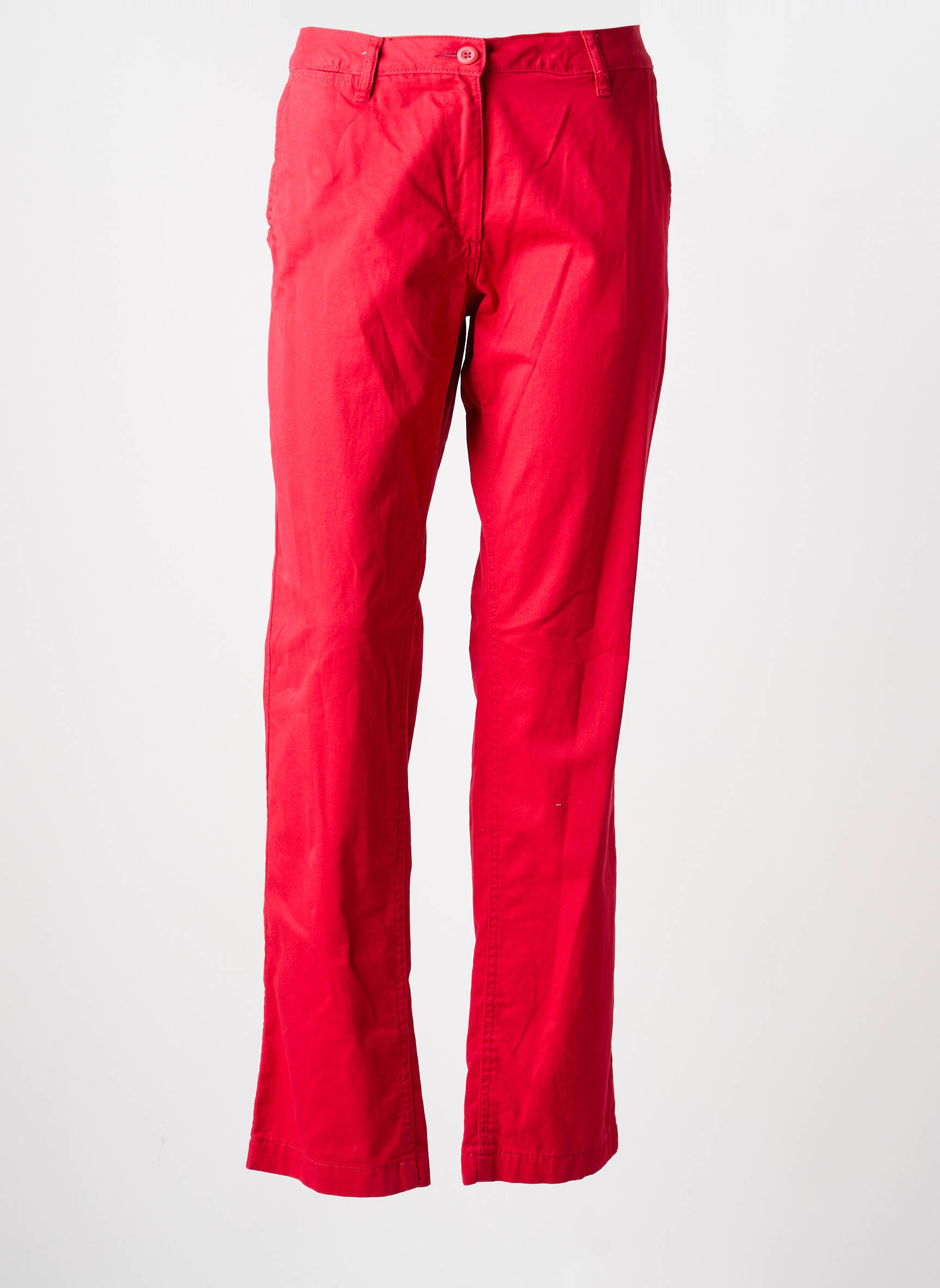 Pantalon chino țesătură poplin mărime normală roșu KARIBAN bărbat