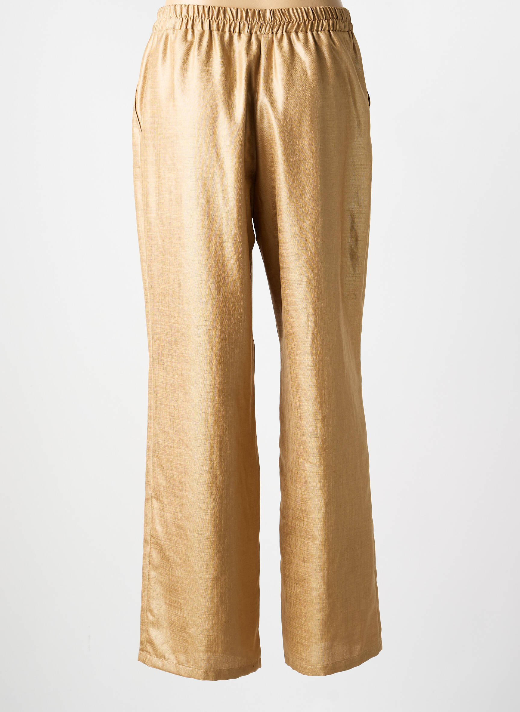 Pantalon drept elasticitate mărime normală auriu QUATTRO femeie