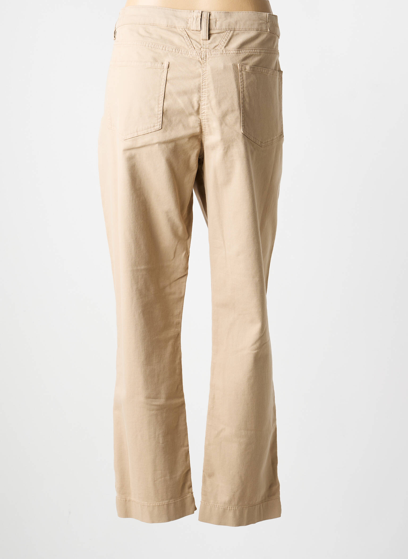 Pantalon slim țesătură poplin mărime normală bej ANANKE femeie