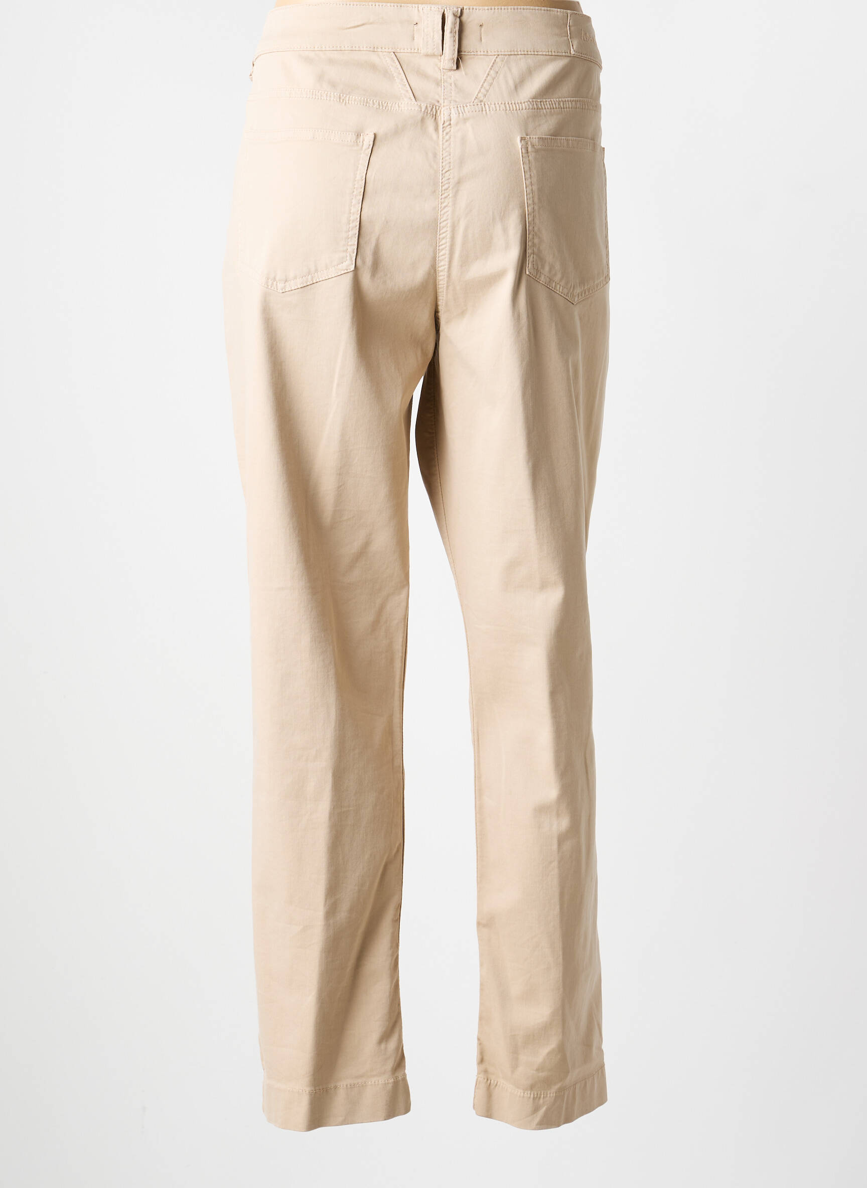 Pantalon slim țesătură poplin mărime normală bej ANANKE femeie