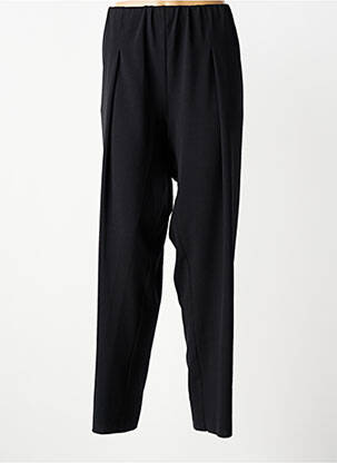 Pantalon drept țesătură crep talie înaltă negru JUMFIL femeie