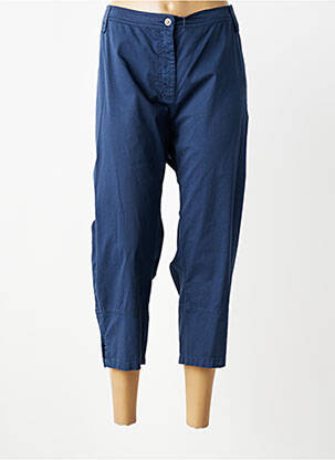 Pantalon trei sferturi talie elastică mărime normală albastru QUATTRO femeie
