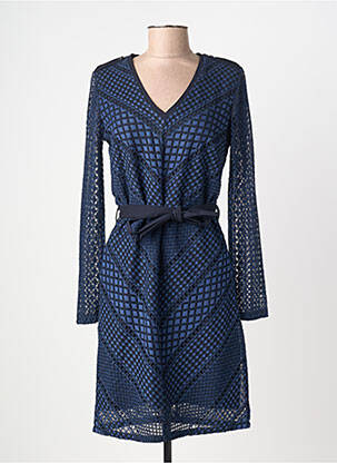 Rochie scurtă mâneci lungi mâneci lungi albastru VOODOO femeie