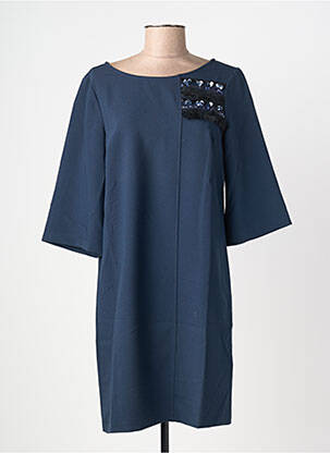 Rochie scurtă mâneci 3/4 mâneci 3/4 albastru VOODOO femeie
