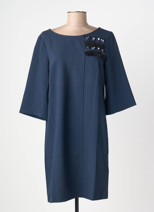 Rochie scurtă mâneci 3/4 mâneci 3/4 albastru VOODOO femme