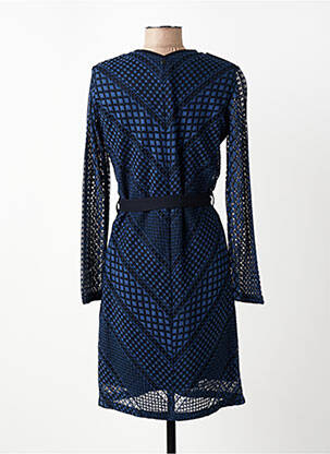 Rochie midi mâneci lungi mâneci lungi albastru VOODOO femeie