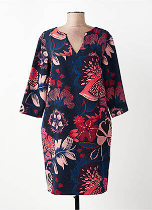 Rochie scurtă mâneci 3/4 mâneci 3/4 albastru VOODOO femeie