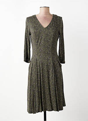 Rochie midi mâneci lungi mâneci lungi verde VOODOO femeie