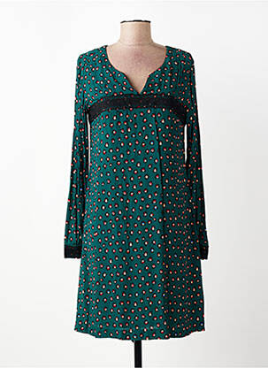 Rochie midi imprimeu floral mâneci lungi verde VODRICH femeie