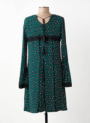 Rochie midi imprimeu floral mâneci lungi verde VODRICH femeie