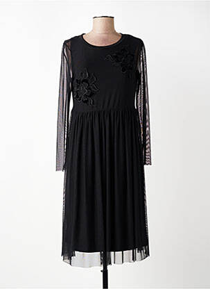 Rochie midi croială fluidă mâneci lungi negru VOODOO femeie