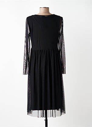 Rochie midi croială fluidă mâneci lungi negru VOODOO femeie
