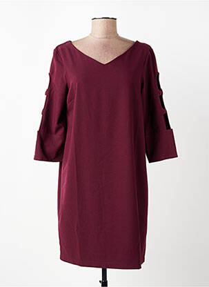 Rochie scurtă mâneci 3/4 mâneci 3/4 violet VOODOO femeie