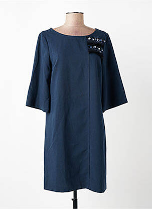 Rochie scurtă mâneci 3/4 mâneci 3/4 albastru VOODOO femeie