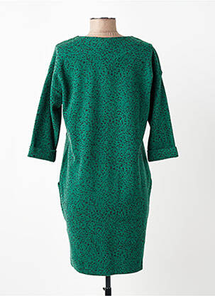 Rochie midi imprimeu fantezie mâneci lungi verde VOODOO femeie