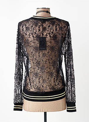 Top elasticitate mâneci lungi negru VOODOO femeie