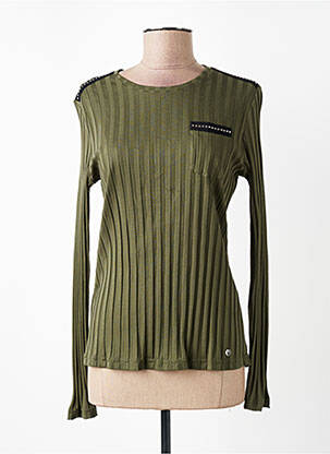 Top elasticitate mâneci lungi verde VOODOO femeie