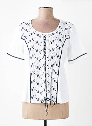 Tricou elasticitate mâneci scurte albastru AURA BY FIGURE LIBRE femeie