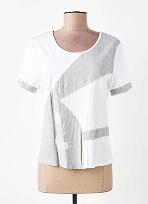 Tricou elasticitate mâneci scurte gri AURA BY FIGURE LIBRE femeie