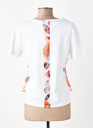 Tricou imprimeu fantezie mâneci scurte alb AURA BY FIGURE LIBRE femeie