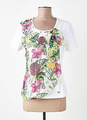 Tricou elasticitate mâneci scurte verde AURA BY FIGURE LIBRE femeie