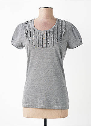 Tricou elasticitate mâneci scurte gri GRIFFON femme