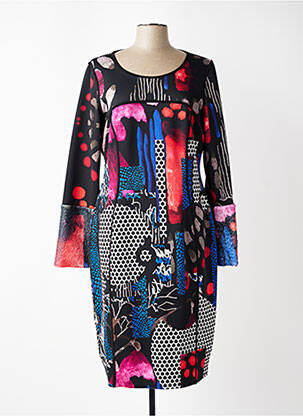 Rochie midi mâneci lungi mâneci lungi negru EROKE femeie